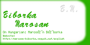 biborka marosan business card